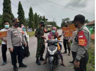 Kendalikan Penyebaran Covid-19, Polsek Sungai Rotan Kembali Gelar Ops Yustisi